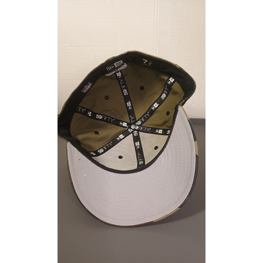 New Era Minnesota Vikings Hat Mens 7 1/2 Green Camo Excellent 59FIFTY Fitted Cap - Picture 4 of 8